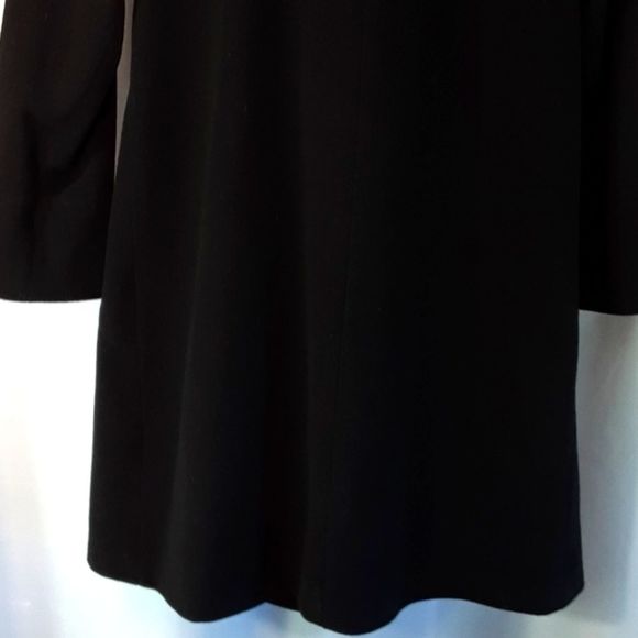 Albert Nipon size small long wool coat faux fur trimmed / - Picture 8 of 12